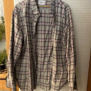 Goodfellow & Co Gray and Red Plaid Shirt